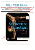 Test Bank for Structure and Function of the Body&comma; 16th Edition by Patton &vert; Anatomy & Physiology Exam Questions with Answers Latest 2025 Version