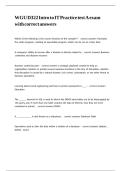 WGU D322 Intro to IT Practice test A exam with correct answers