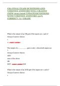 CSA FINAL EXAM QUESTIONS AND VERIFIED ANSWERS WELL GRADED &lpar;NEW 2025&sol;2026 UPDATE&rpar;QUESTIONS WITH VERIFIED ANSWERS 100&percnt; CORRECT &sol;A&plus; GRADE