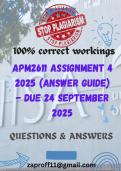 APM2611 Assignment 4 2025 (Answer Guide) - Due 24 September 2025
