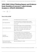 WGU D265 Critical Thinking Reason and Evidence Exam Questions & Answers &vert; Latest Already Graded A&plus; UPDATE 2025&vert;2026 &excl;&excl;