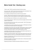 Maine Guide Test - Boating Laws NEWEST 2025&sol;2026 ACTUAL EXAM COMPLETE QUESTIONS AND CORRECT DETAILED ANSWERS &lpar;VERIFIED ANSWERS&rpar; &vert;ALREADY GRADED A&plus;&vert;&vert;BRAND NEW&excl;&excl;