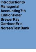 Introduction to Managerial Accounting 7th Edition Peter Brewer Ray Garrison Eric Noreen Test Bank