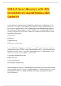 NUR 316 Exam 1 Questions with 100- Detailed Answers Latest Versions 2025 Graded A&plus;