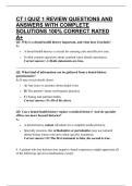 CT I QUIZ 1 REVIEW QUESTIONS AND ANSWERS WITH COMPLETE SOLUTIONS 100&percnt; CORRECT RATED A&plus;