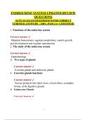 ENDROCRINE SYSTEM UPDATED REVIEW QUESTIONS ACTUAL EXAM QUESTIONS WITH CORRECT VERIFIED ANSWERS &vert; 100&percnt; PASS &lpar;A&plus; CERTIFIED&rpar;