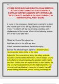ATI MED SURG MUSCULOSKELETAL EXAM 2025&sol;2026  ACTUAL EXAM COMPLETE QUESTIONS WITH  DETAILED VERIFIED ANSWERS WITH RATIONALES  &lpar;100&percnt; CORRECT ANSWERS&rpar; &sol;ALREADY GRADED A&plus;  &sol;&sol;BRAND NEW&excl;&excl;&vert;&vert;LATEST EXAM&vert;&vert; 