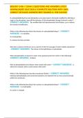 BIOLOGY 1406 &sol;&sol; EXAM 2 QUESTIONS AND ANSWERS LATEST DOWNLOADED 2025&sol;2026 A COMPLETE SOLUTION WITH 100&percnt; CORRECT DETAILED ANSWERS BEST GRADED A&plus; FOR SUCCESS