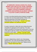 ATI MEDSURG 2 MUSCULOSKELETAL EXAM  NEWEST 2025&sol; 2026 ACTUAL EXAM 3 VERSIONS  EACH WITH 200 COMPLETE QUESTIONS AND  CORRECT DETAILED ANSWERS &lpar;VERIFIED  ANSWERS&rpar; AND RATIONALES &vert;ALREADY GRADED  A&plus;&vert;&vert;LATEST EXAM&excl;&excl;&vert;&vert; VERIFIED EXAM&vert;&vert; 