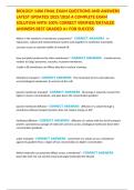BIOLOGY 1406 FINAL EXAM QUESTIONS AND ANSWERS LATEST UPDATED 2025&sol;2026 A COMPLETE EXAM SOLUTION WITH 100&percnt; CORRECT VERIFIED&sol;DETAILED ANSWERS BEST GRADED A&plus; FOR SUCCESS