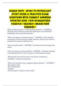 Human Phys - Intro to Physiology Study Guide & Practice Exam Questions with Correct Answers Updated 2025 100&percnt; Guaranteed Pass&excl;&excl;&excl;A&plus; Graded<<Brand New Version>>