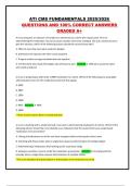 ATI CMS FUNDAMENTALS 2025&sol;2026 QUESTIONS AND 100&percnt; CORRECT ANSWERS GRADED A&plus;