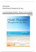 Test Bank for Health Promotion Throughout the Life Span 8th Edition  by Carole Lium Edelman