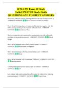 SCMA 331&colon; EXAM 2 REVIEW  SUPPLEMENT ACTUAL QUESTIONS  AND CORRECT ANSWER