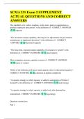 SCMA- exam 2 UPDATED Study  Guide QUESTIONS AND CORRECT  ANSWERS