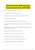 ISSA Final Exam With Correctly Answered Questions 2025&sol;2026