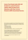 Comm Final Study Guide &lpar;&num;3&rpar;&vert; All Graded A&plus;&vert; Latest Premium Update 2025&vert;Verified Exam Questions with Clear Correct Answers&vert;100&percnt; Guaranteed Success&period;