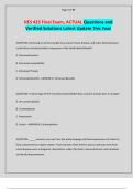 HES 425 Final Exam&comma; ACTUAL Questions and Verified Solutions Latest Update This Year