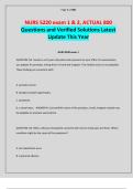 NURS 5220 exam 1 & 2&comma; ACTUAL 800 Questions and Verified Solutions Latest Update This Year