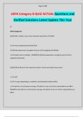 USPA Category B QUIZ ACTUAL Questions and Verified Solutions Latest Update This Year