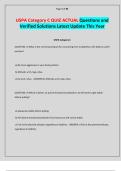 USPA Category C QUIZ ACTUAL Questions and Verified Solutions Latest Update This Year