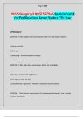 USPA Category E QUIZ ACTUAL Questions and Verified Solutions Latest Update This Year