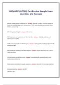 ABQAURP &lpar;HCQM&rpar; Certification Sample Exam  Questions and Answers 