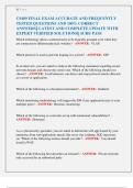 CS409 FINAL EXAM ACCURATE AND FREQUENTLY  TESTED QUESTIONS AND 100&percnt; CORRECT  ANSWERS&vert;&vert; LATEST AND COMPLETE UPDATE WITH  EXPERT VERIFIED SOLUTIONS&vert;&vert; SURE PASS 