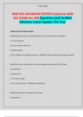 NUR 631 ADVANCED PATHO Endocrine NUR 631 EXAM ALL 500 Questions and Verified Solutions Latest Update This Year