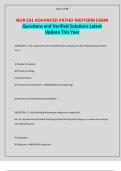 NUR 631 ADVANCED PATHO MIDTERM EXAM Questions and Verified Solutions Latest Update This Year