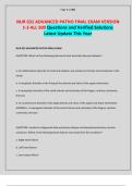 NUR 631 ADVANCED PATHO FINAL EXAM VERSION 1-3 ALL 500 Questions and Verified Solutions Latest Update This Year