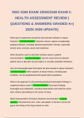 NSG 3160 EXAM 1&sol;NSG3160 EXAM 1&colon; HEALTH ASSESSMENT REVIEW &vert; QUESTIONS & ANSWERS GRADED A&plus;&vert; 2025&sol; 2026 UPDATE