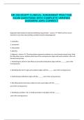 NR 226 EDAPT CLINICAL JUDGEMENT PRACTISE EXAM QUESTIONS WITH COMPLETE VERIFIED CORRECT ANSWERS