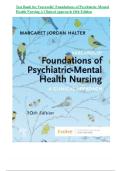 Test Bank for Varcarolis' Foundations of Psychiatric-Mental Health Nursing A Clinical Approach 10th Edition by Margaret Jordan Halter. Latest 2025|Ace your exam 