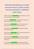 NSG 3160 &vert; NSG3160 Exam 3 &vert; Health Assessment Exam 3 &vert; 100&percnt; Correctly Answered and Rated A&plus; &vert; 2025&sol;2026 Guide &vert; Galen 