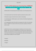 Florida certified adjuster pre-licensing Exam COMPLETE Questions and Verified Solutions Latest Update This Year