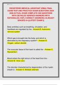 REGISTERED MEDICAL ASSISTANT &lpar;RMA&rpar; FINAL  EXAM TEST AND PRACTICE EXAM QUESTIONS 2025&sol;  2026 ACTUAL EXAM COMPLETE 500 QUESTIONS  WITH DETAILED VERIFIED ANSWERS WITH  RATIONALES &lpar;100&percnt; CORRECT ANSWERS&rpar; &sol;ALREADY  GRADED A&plus;&vert;&vert;LATEST EXAM&excl;&excl;&vert;&vert; 