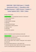 NSG3160 &sol; NSG 3160 Exam 1 &vert; Health Assessment Exam 1 &vert; Questions with Verified Answers &vert; 100&percnt; Correct &vert; Grade A &vert;Latest Update 2025 &sol; 2026 &vert; Galen