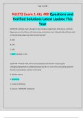 NU272 Exam 1 ALL 400 Questions and Verified Solutions Latest Update This Year