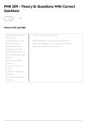 PNR 309 - Theory B&colon; Questions With Correct Solutions