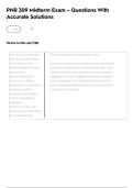 PNR 309 Midterm Exam &ndash; Questions With Accurate Solutions