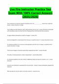 Live Fire Instructor Practice Test Exam With 100&percnt; Correct Answers &lpar;2025&sol;2026&rpar;