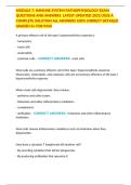 MODULE 7&colon; IMMUNE SYSTEM PATHOPHYSIOLOGY EXAM QUESTIONS AND ANSWERS  LATEST UPDATED 2025&sol;2026 A COMPLETE SOLUTION ALL ANSWERS 100&percnt; CORRECT DETAILED GRADED A&plus; FOR PASS