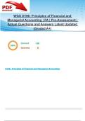 WGU D196- Principles of Financial and Managerial Accounting &vert; PA &vert; Pre-Assessment &vert; Actual Questions and Answers Latest Updated 2025&sol;2026  &lpar;Graded A&plus;&rpar;