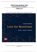 Law for Business&comma; 15th Edition SOLUTION MANUAL By A&period; James Barnes&comma; Timothy Lemper&comma; Verified Chapters 1 - 47&comma; Complete Newest Version