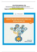 SOLUTION MANUAL For Entrepreneurial Finance&comma; 7th Edition by J&period; Chris Leach&comma; Ronald W&period; Melicher&comma; Verified Chapters 1 - 16&comma; Complete Newest Version With CAPSTONE CASES