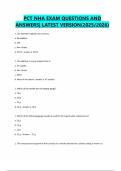 PCT NHA EXAM QUESTIONS AND ANSWERS&vert; LATEST VERSION&lpar;2025&sol;2026&rpar;