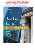 SOLUTION MANUAL FOR THE LEGAL  ENVIRONMENT OF BUSINESS 14TH EDITION BY  ROGER E&period; MEINERS FULL TESTBANK ALL  CHAPTERS 1 &ndash; 22 INCLUDED &vert;&vert; LATEST AND  COMPLETE UPDATE WITH VERIFIED SOLUTIONS