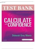 Test Bank For Calculate with Confidence 7th Edition by Deborah C&period; Morris &vert;&vert;ISBN&colon;9781974805310