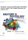 Test Bank For Anatomy & Physiology  11th Edition by Kevin T&period; Patton&vert;&vert;ISBN&colon;9780323775717